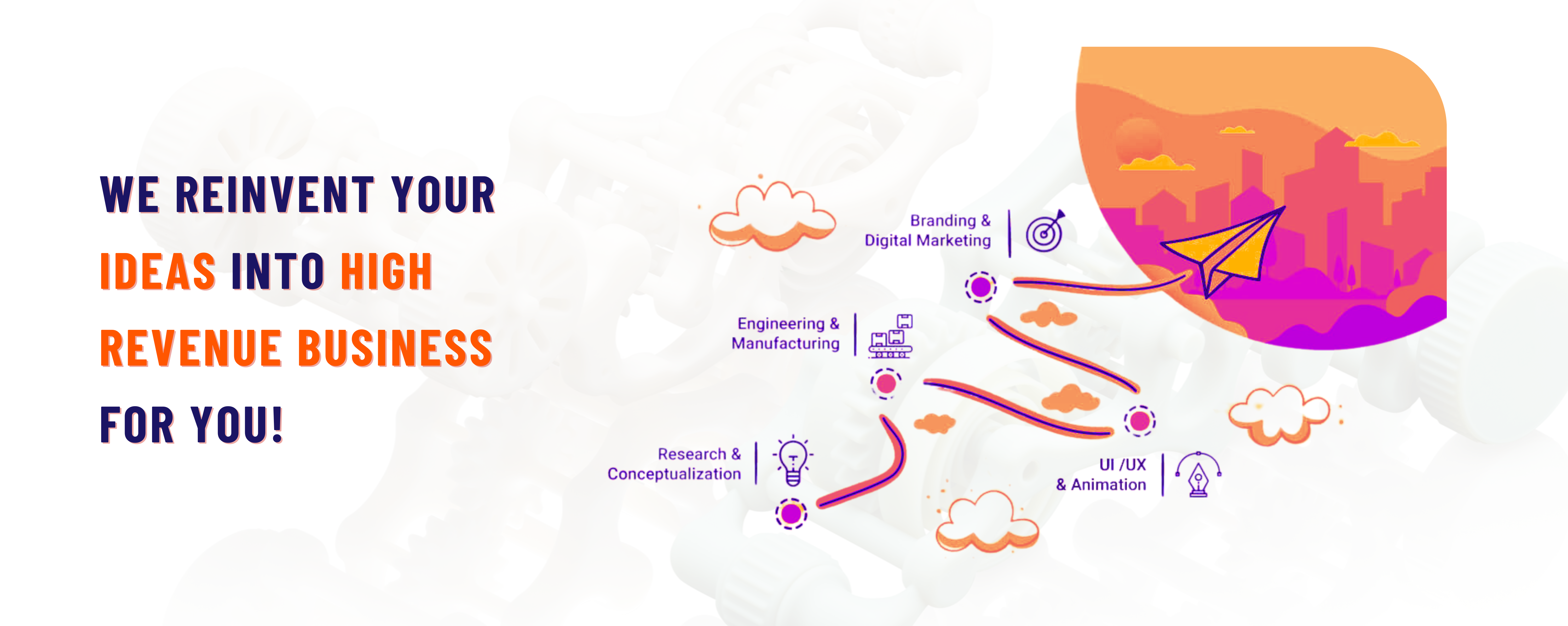 WE REINVENT YOUR IDEAS INTO HIGH REVENUE BUSINESS  FOR YOU!